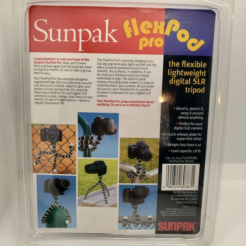 New Flex Pod Pro Tripod Platinum Plus By Sunpak Flexible Lightweight Digital SLR